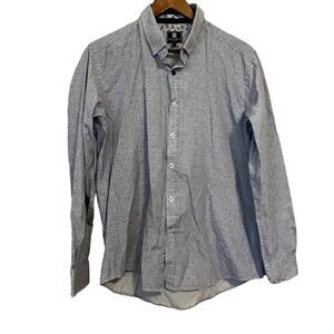 Men's Steel & Jelly London Blue & White Printed Button Down Shirt